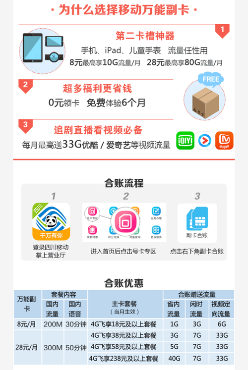 中国移动副卡流量