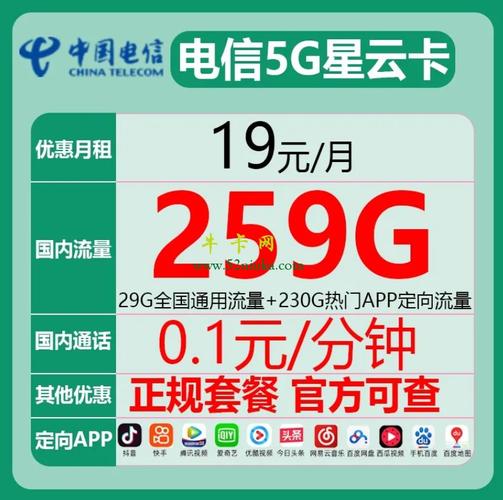 电信流量卡升级包套餐
