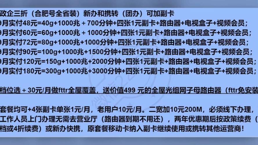 哪些手机套餐支持绑定副卡并共享流量？