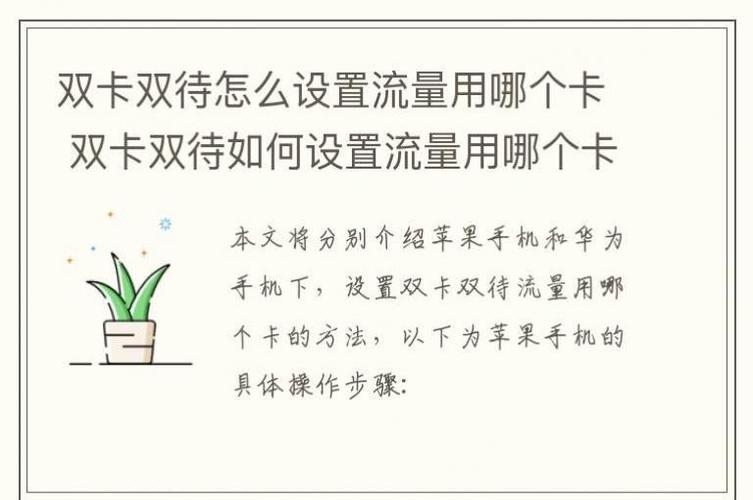双卡卡流量怎么解决