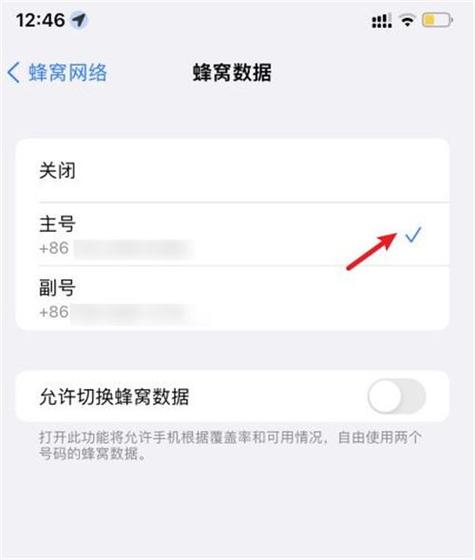 苹果13咋开二卡流量