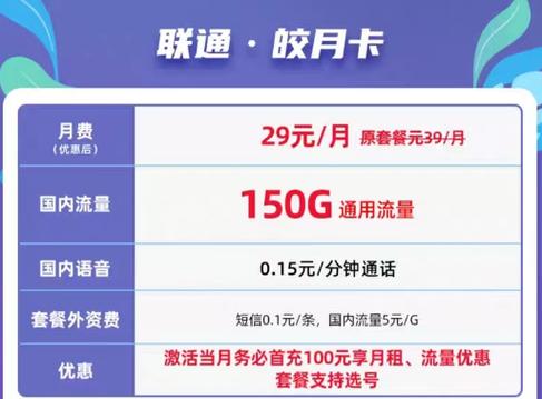 上海本地联通流量卡套餐