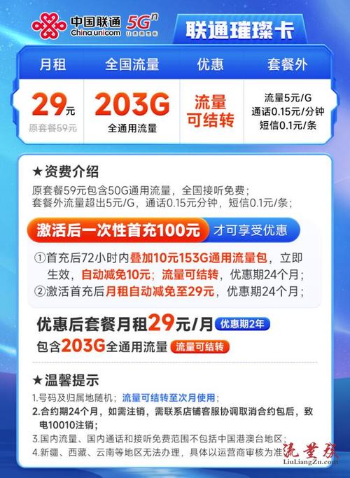 联通手机卡买流量套餐