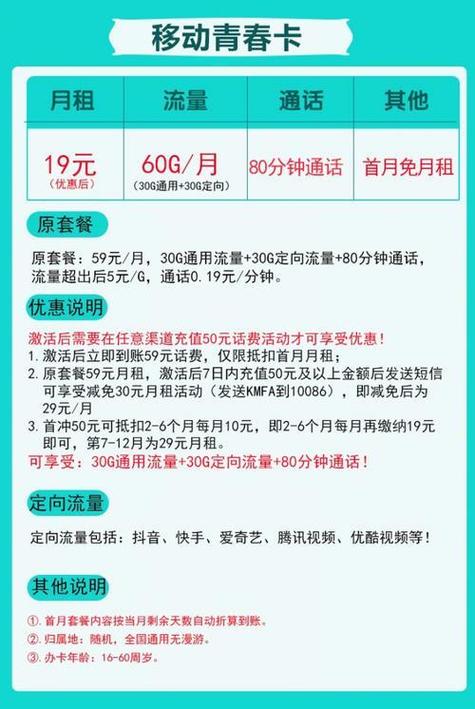 移动19元套餐究竟包括哪些服务与优势？