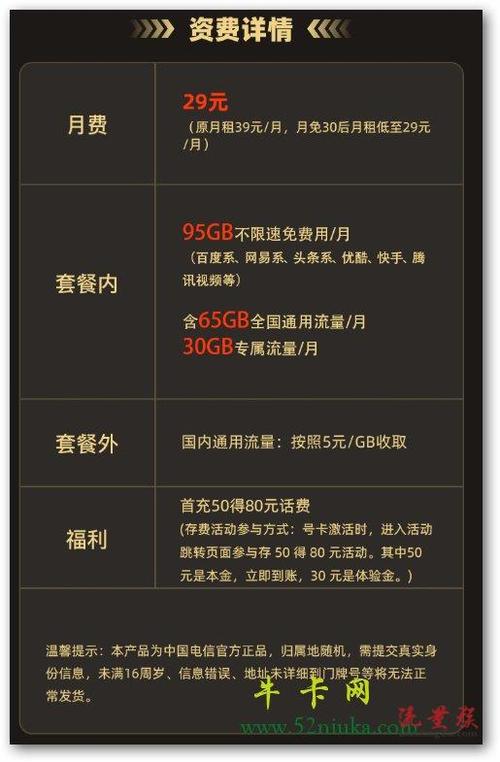星卡29元2024版电信？电信星卡39元套餐
