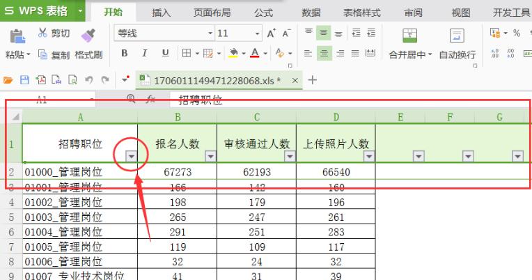 wps怎么通过颜色筛选表格内容？