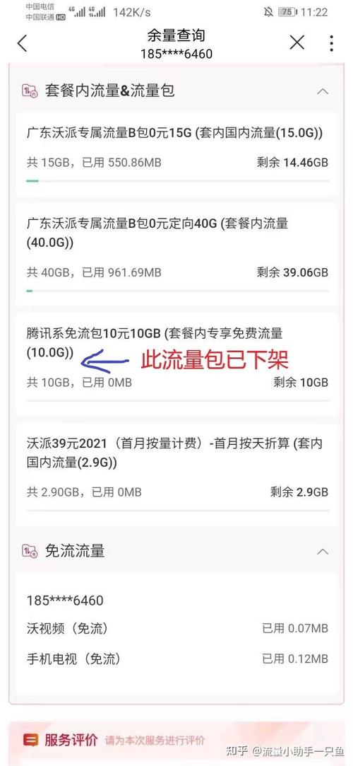 剩余的流量卡