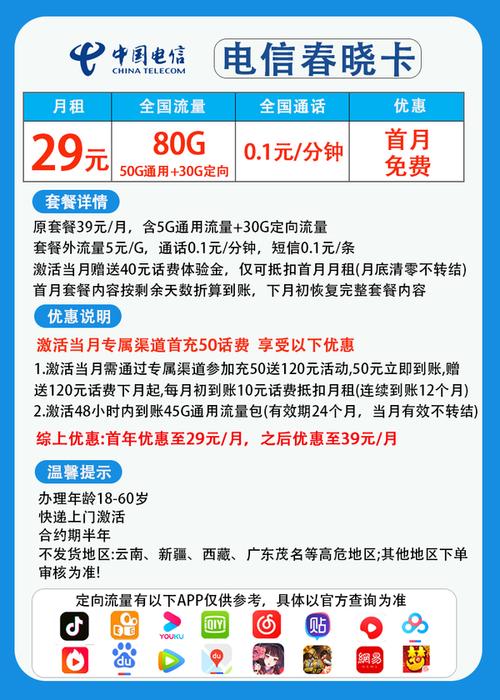 现在电信号月租多少？电信最基本的月租费