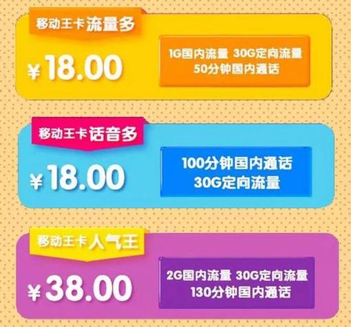 移动王卡网上订购流量包