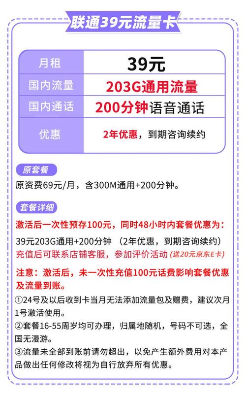 联通高速流量卡详情页