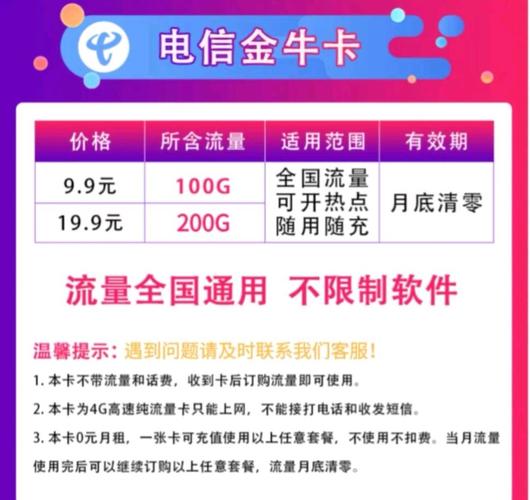 金牛卡流量套餐