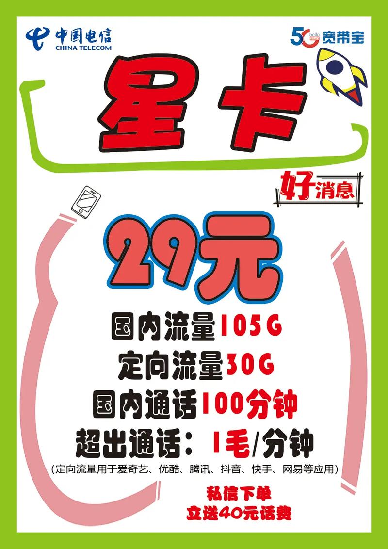 宽带的电信卡有多少流量