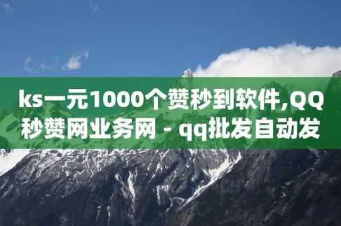 快手双击1000个一块钱,快手在线自助业务平台