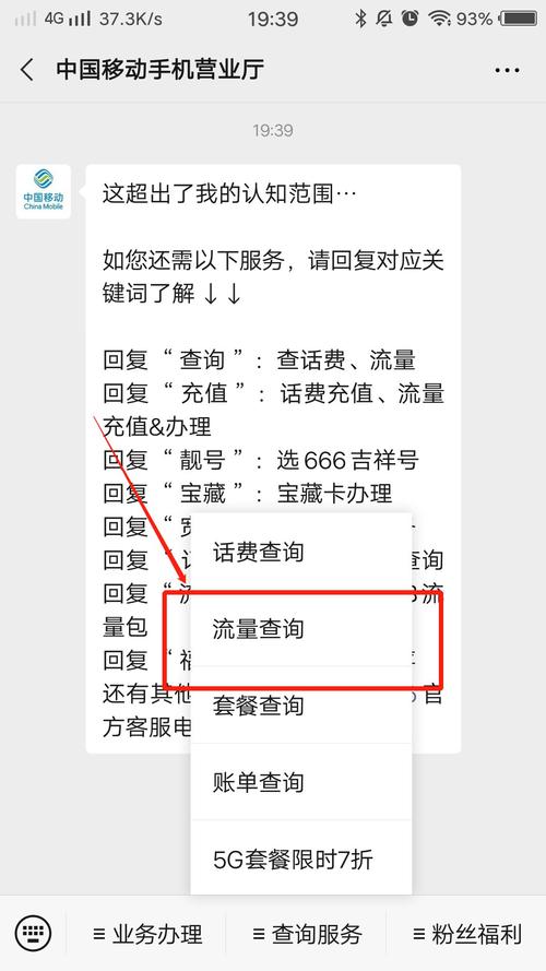 移动卡流量在线查询方法
