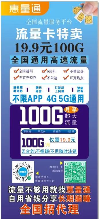 19.9电话流量卡