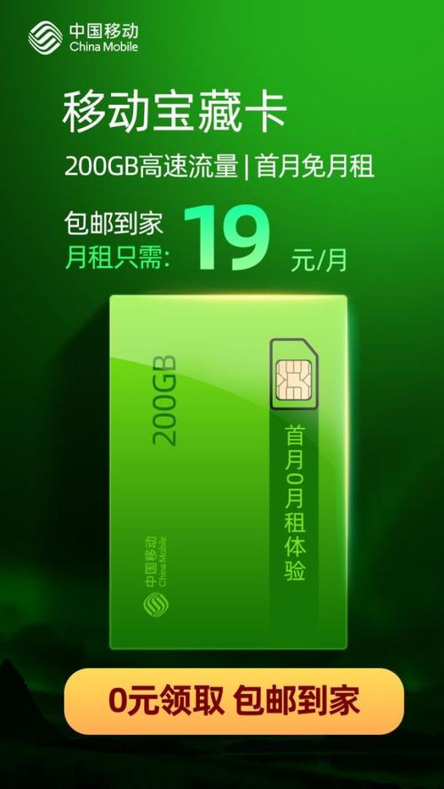 数据卡流量卡移动200