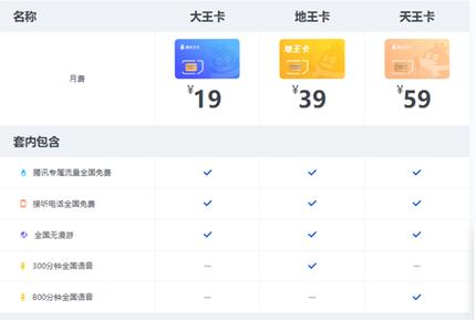 天王卡有几个g的流量