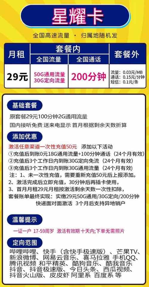 移动卡流量快餐短信