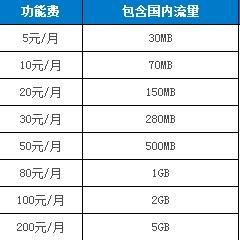 黄卡有多少流量