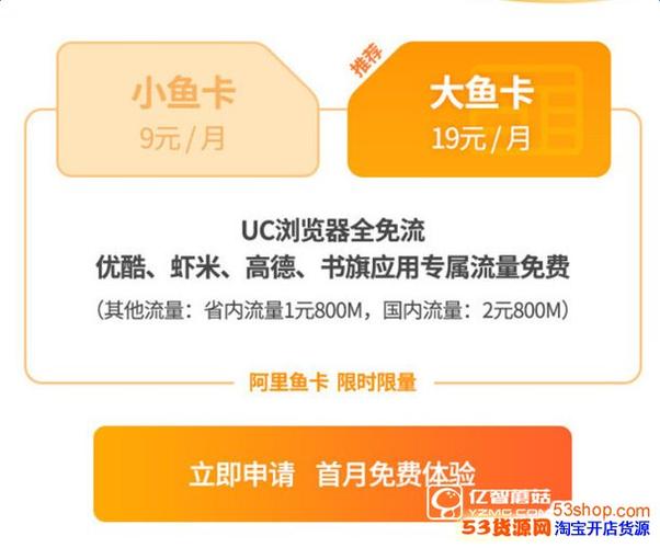 阿里鱼卡赠流量
