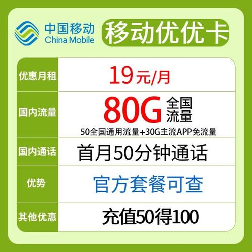移动流量固定套餐卡