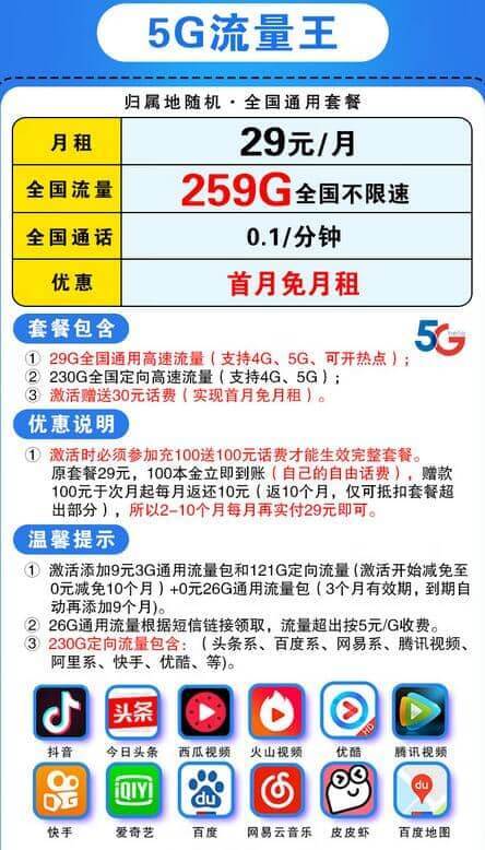 流量王卡的流量怎么用啊