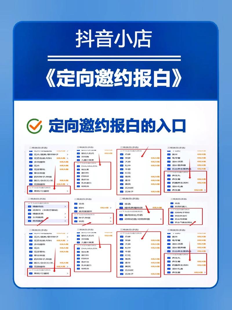 抖音小店的定向计划和专属计划有何区别，如何进行设置？