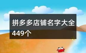拼多多新手店铺取名怎么取?拼多多店铺卖什么好?(拼多多新手店铺抗不过新手期)