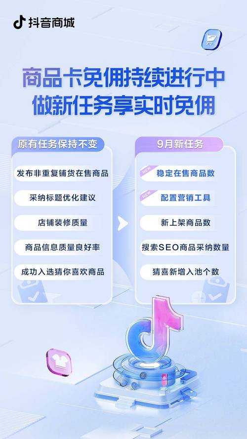 如何在抖音电商中开通商品卡并享受免佣金优惠？