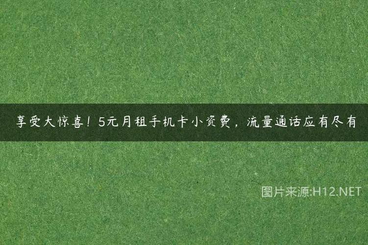 流量卡5元月租纯流量