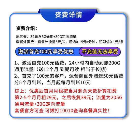 联通流量卡450G流量