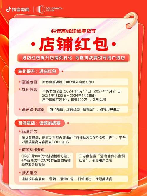 抖音年货节推平台技术服务费限时返还活动(抖音年货节招商方案)