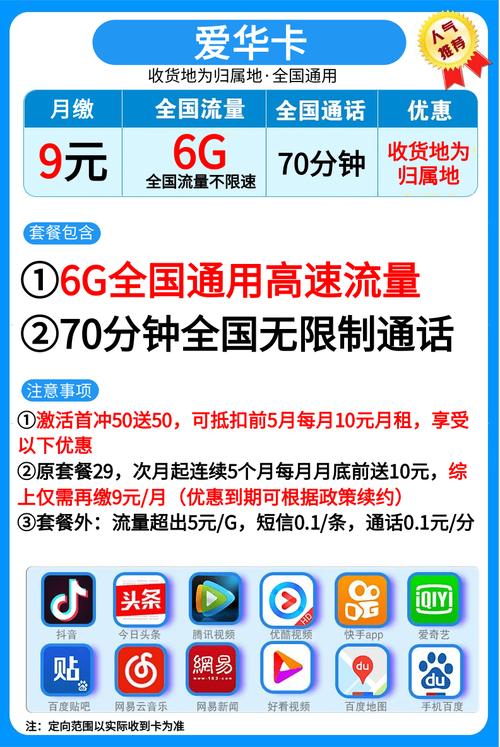 移动卡流量卡分钟数