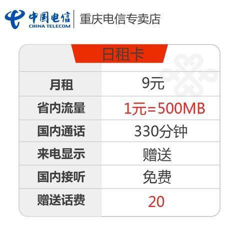 电信流量卡流量0月租