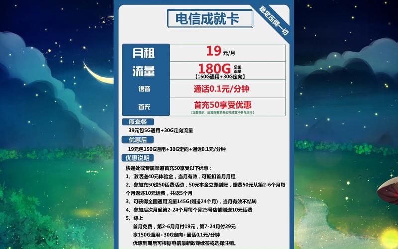 中国电信流量卡19流量