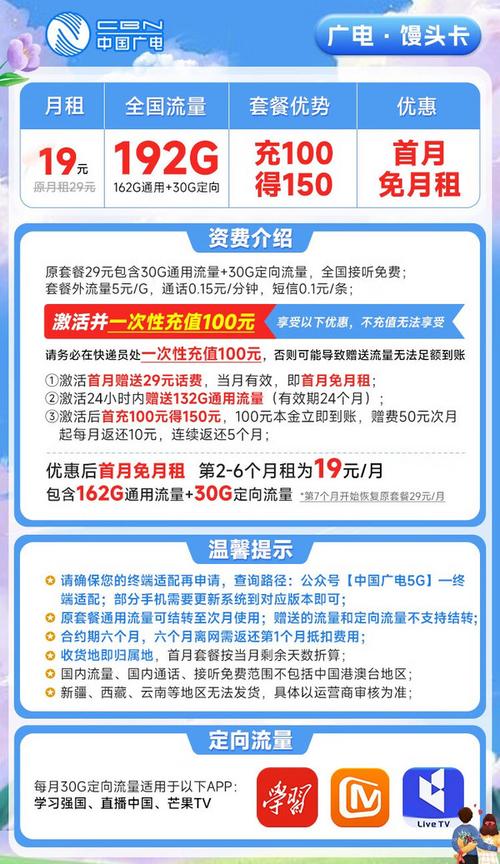 广电流量卡套外流量包括