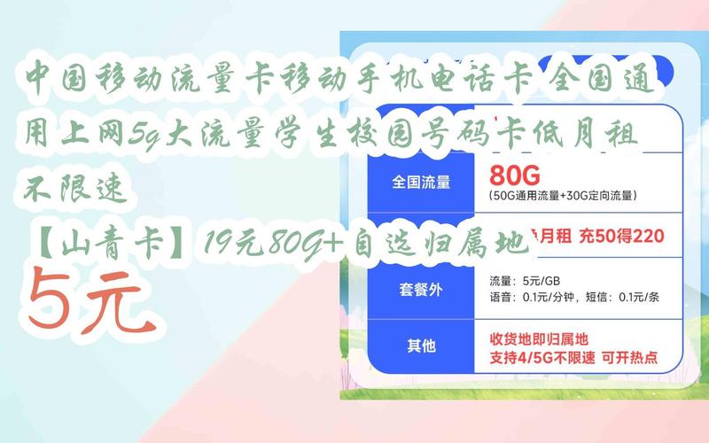 移动卡流量通话优惠卡