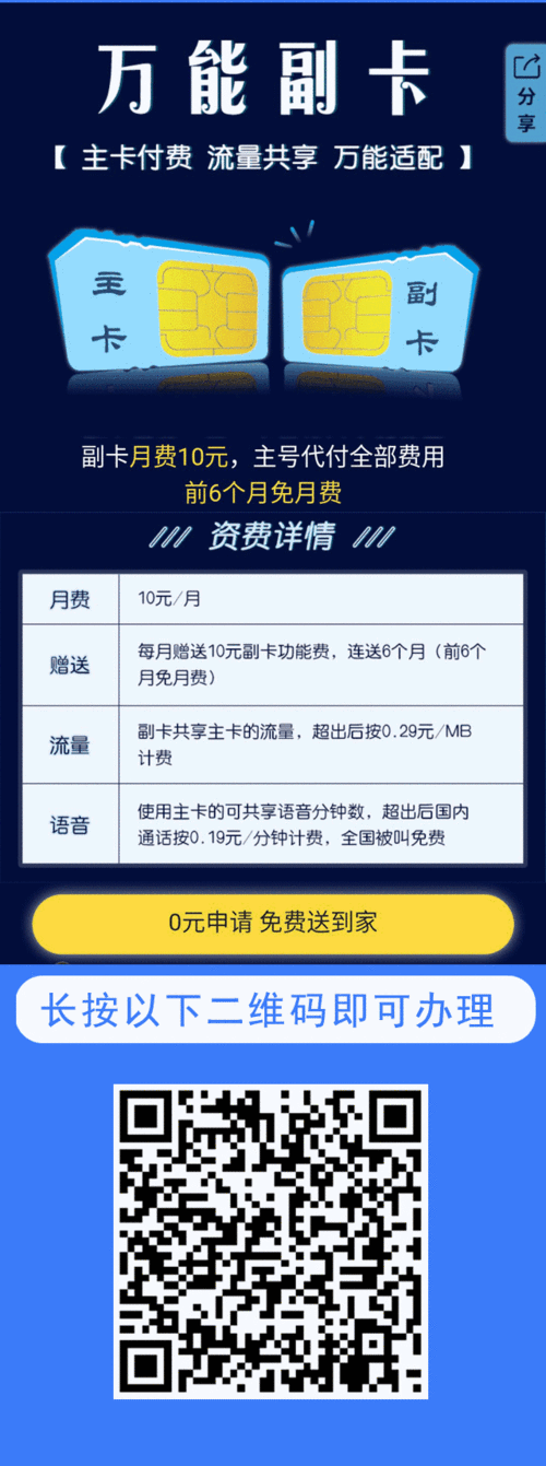 副卡享用主卡流量吗