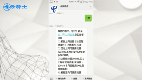 电信卡流量消费记录查询