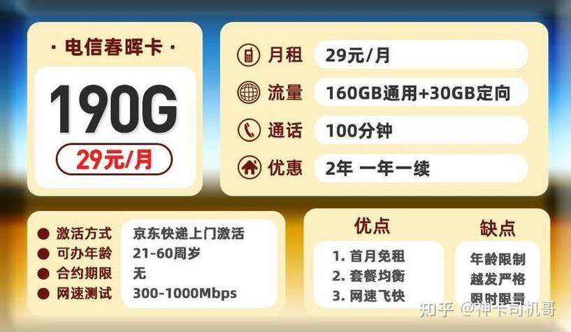 联通流量畅享卡29元卡