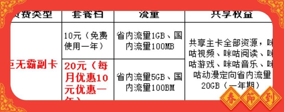 副卡需要多少流量够用