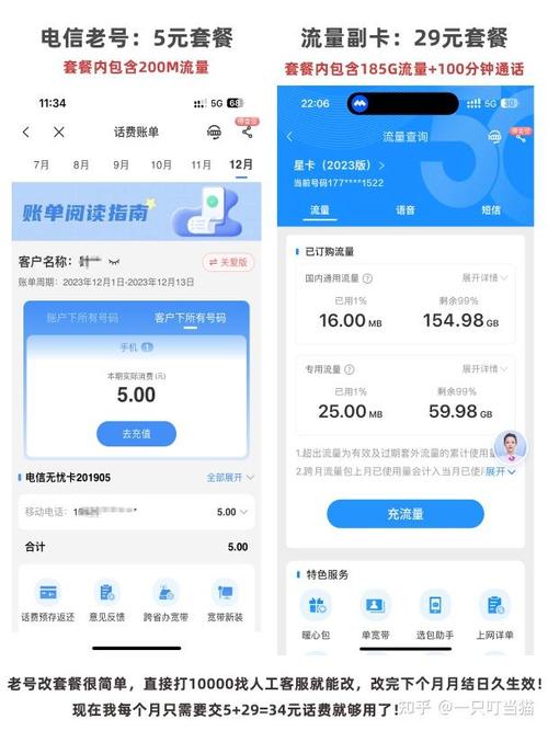 电信附属卡怎么充值流量