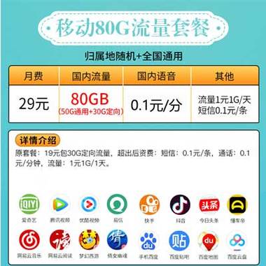 移动卡只办流量套餐行吗