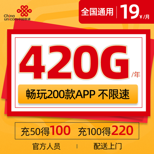 大王卡联通每月赠送流量