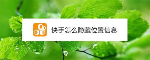 快手怎么隐藏ip