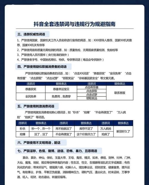 在抖音不能说什么词
