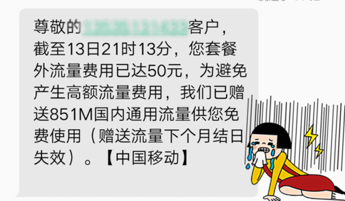 移动卡没开数据也扣流量
