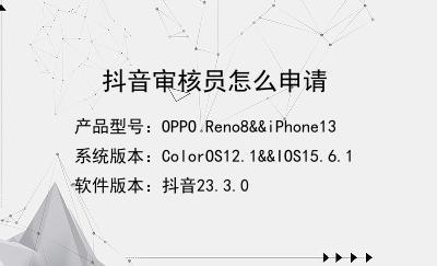 抖音核审员做什么的呀