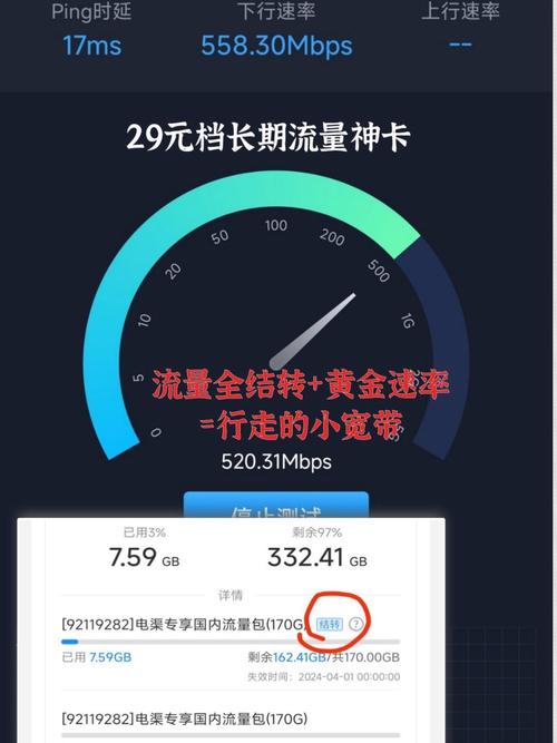 当卡1中无流量时