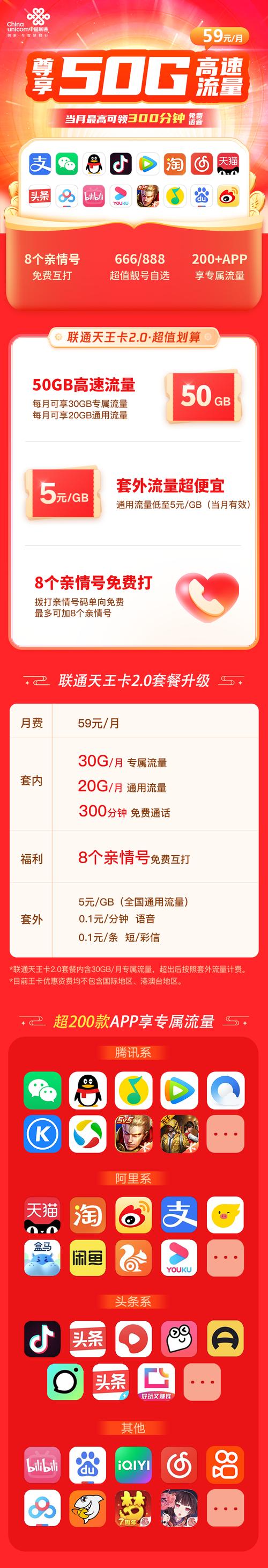 天王卡专用流量